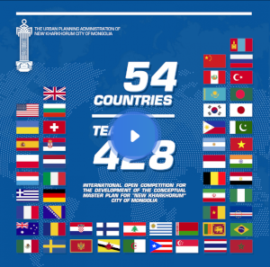 wyniki międzynarodowego, otwartego konkursu zorganizowanego przez Rząd Mongolii  na koncepcyjne zaplanowanie nowego miasta THE “NEW KHARKHORUM CITY”,