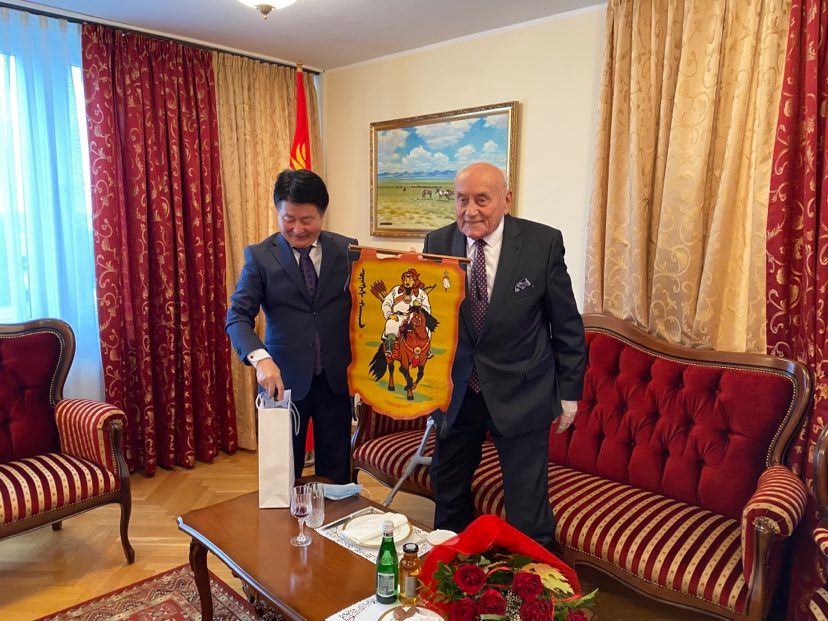 Ambassador of Mongolia to Poland, H.E. Mr. Dorj Barkhas, and Mr. Eng. Zdzisław Banasik.